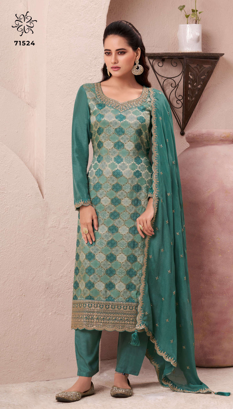 Vinay Fashion Kuleesh Aasmaa Silk Designer Partywear Salwar Suit