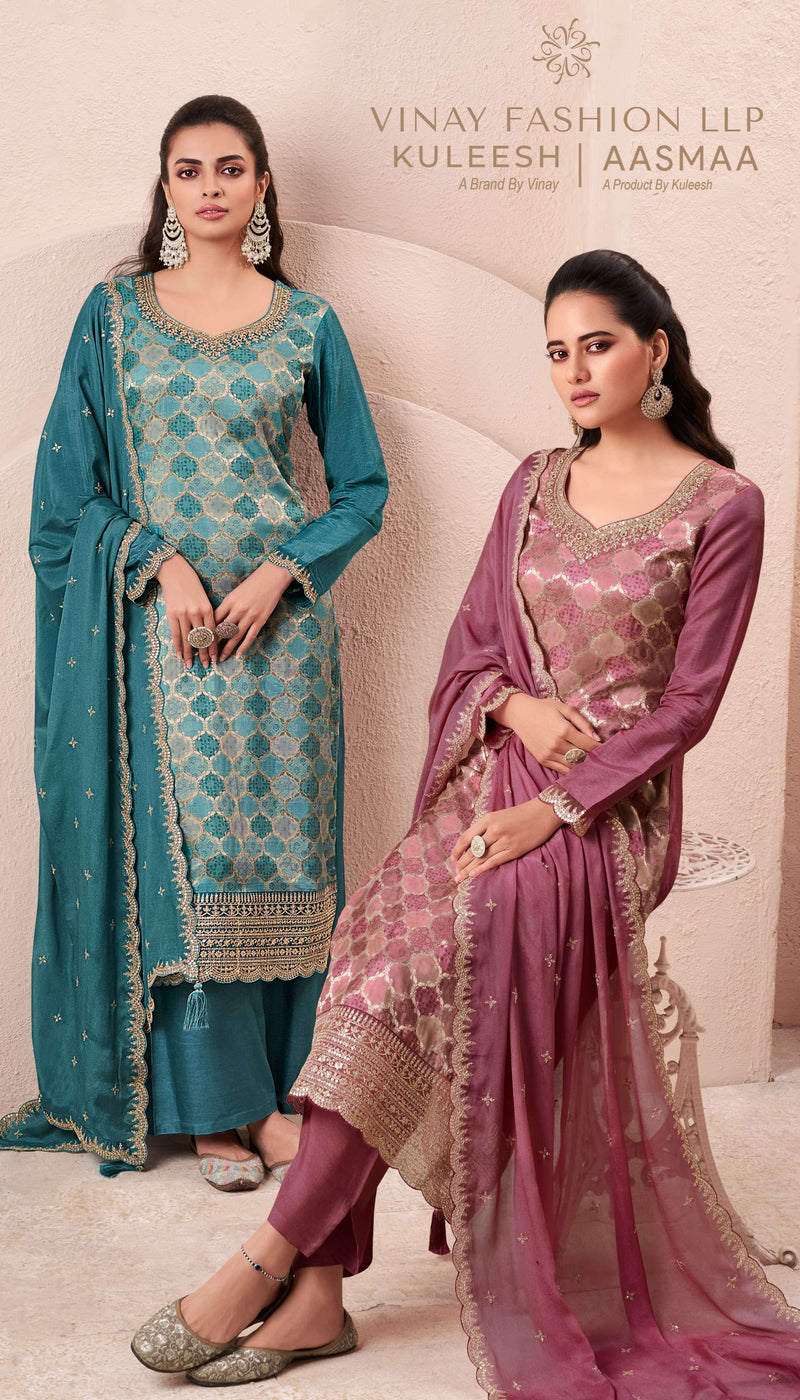 Vinay Fashion Kuleesh Aasmaa Silk Designer Partywear Salwar Suit