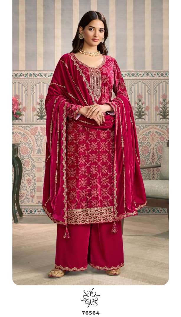 Vinay Fashion Kuleesh Mrinal Premium Velvet Embroidered Work Salwar Suit