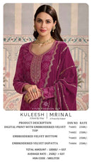 Vinay Fashion Kuleesh Mrinal Premium Velvet Embroidered Work Salwar Suit