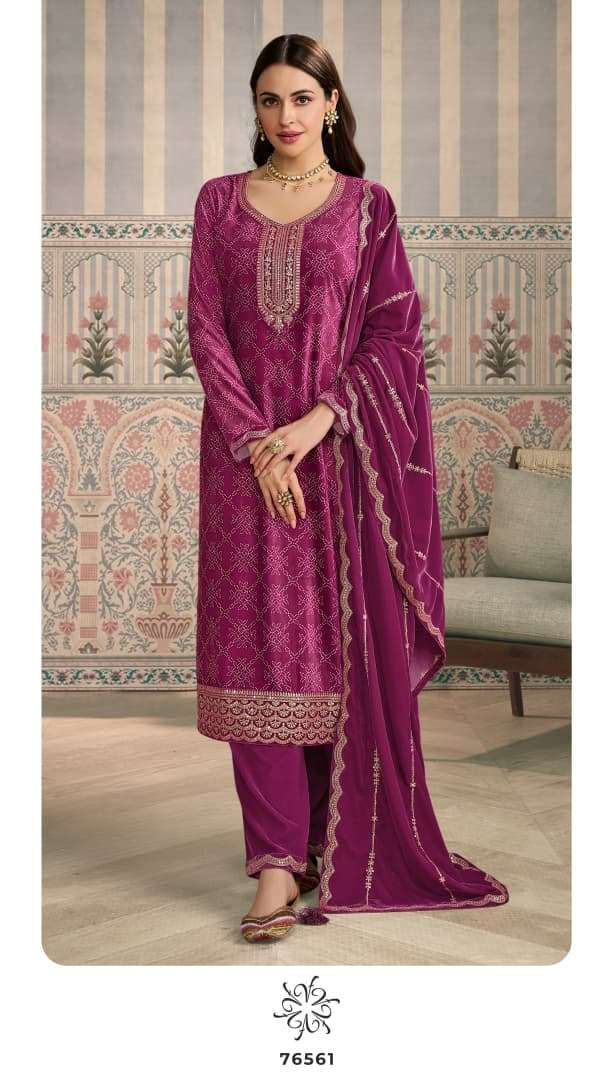 Vinay Fashion Kuleesh Mrinal Premium Velvet Embroidered Work Salwar Suit
