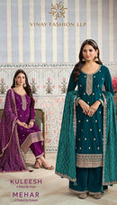 Vinay Fashion Mehar Premium Embroidered Velvet Designer Salwar Suit