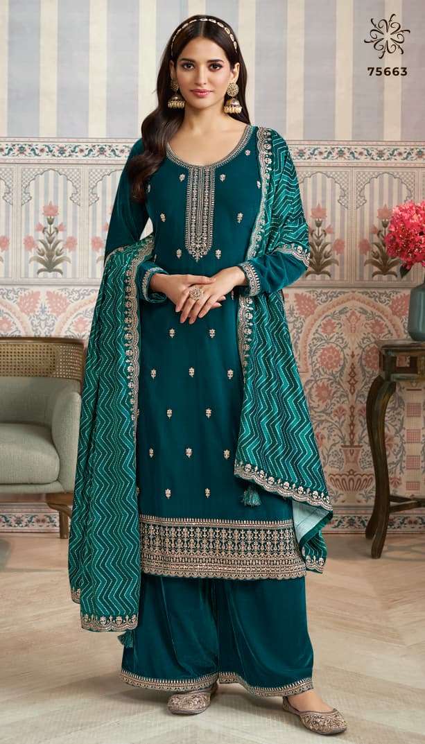 Vinay Fashion Mehar Premium Embroidered Velvet Designer Salwar Suit
