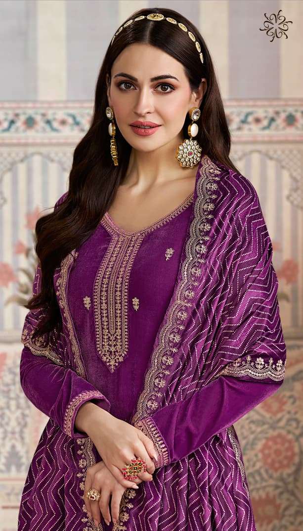 Vinay Fashion Mehar Premium Embroidered Velvet Designer Salwar Suit