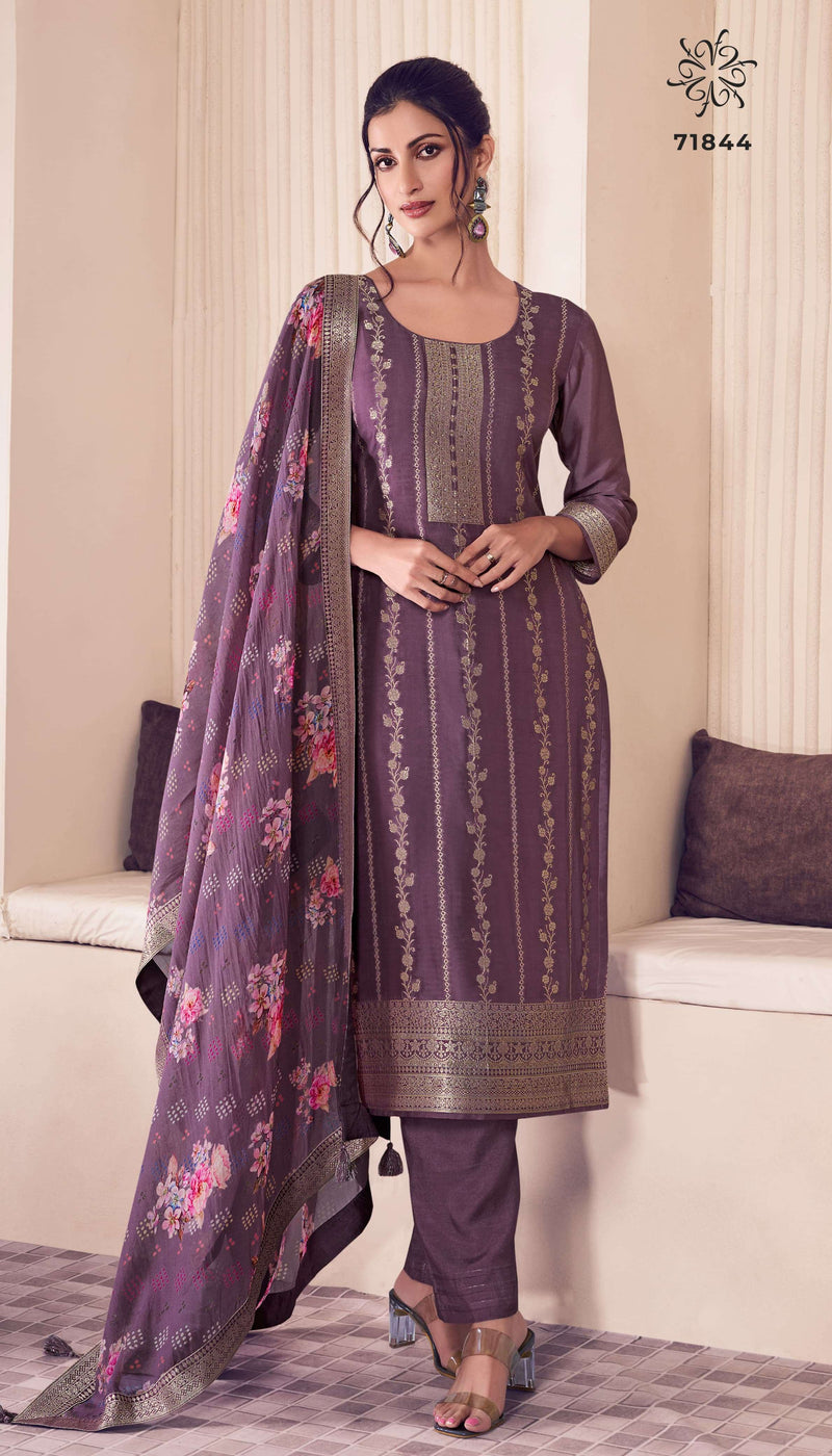 Vinay Fashion Noraa Silk Jacquard Designer Festive Wear Salwar Suit