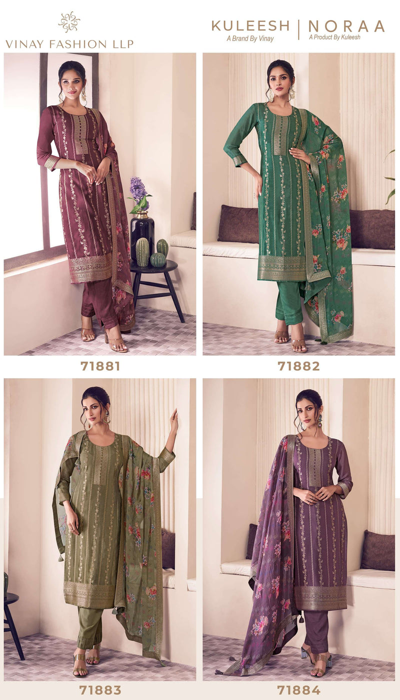 Vinay Fashion Noraa Silk Jacquard Designer Festive Wear Salwar Suit