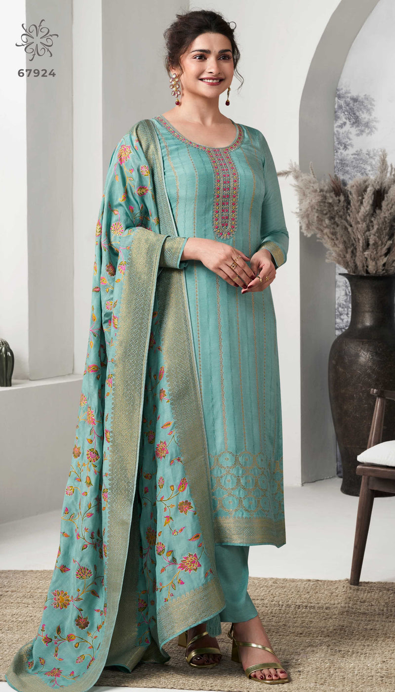 Vinay Fashion Sanaya Vol 2 Jacquard With Flat Jari Thread Weaving Designer Salwar Kameez