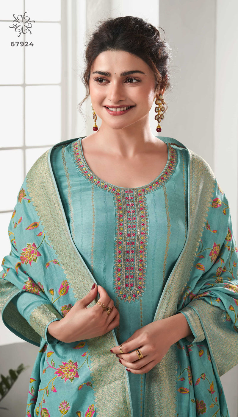 Vinay Fashion Sanaya Vol 2 Jacquard With Flat Jari Thread Weaving Designer Salwar Kameez