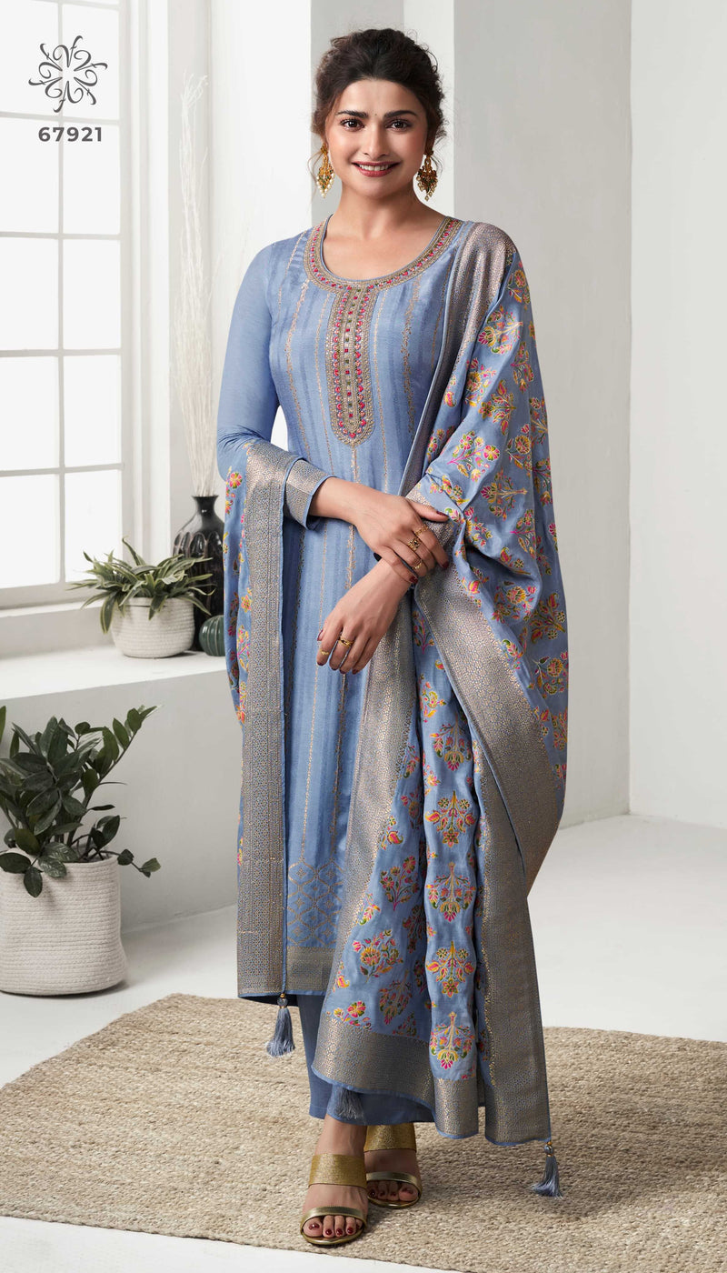 Vinay Fashion Sanaya Vol 2 Jacquard With Flat Jari Thread Weaving Designer Salwar Kameez