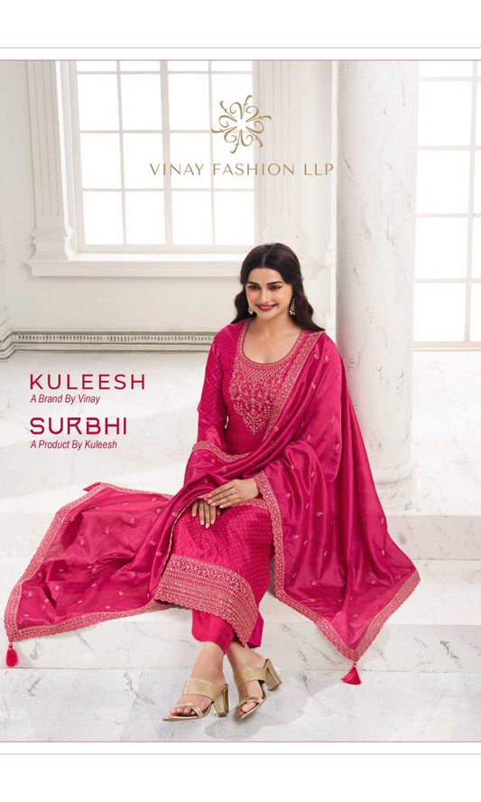 Vinay Fashion Surbhi Hitlist Digital Silk Georgette Embroiderey Work Salwar Suit