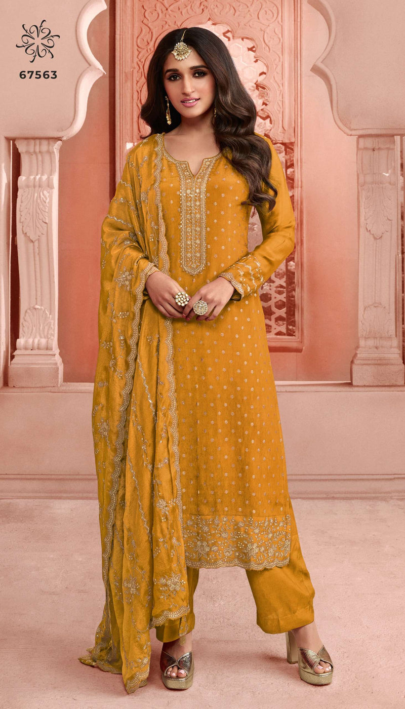 Vinay Fashion Swarnaa Colour Plus Dola Jacquard Embroidered Salwar Suit