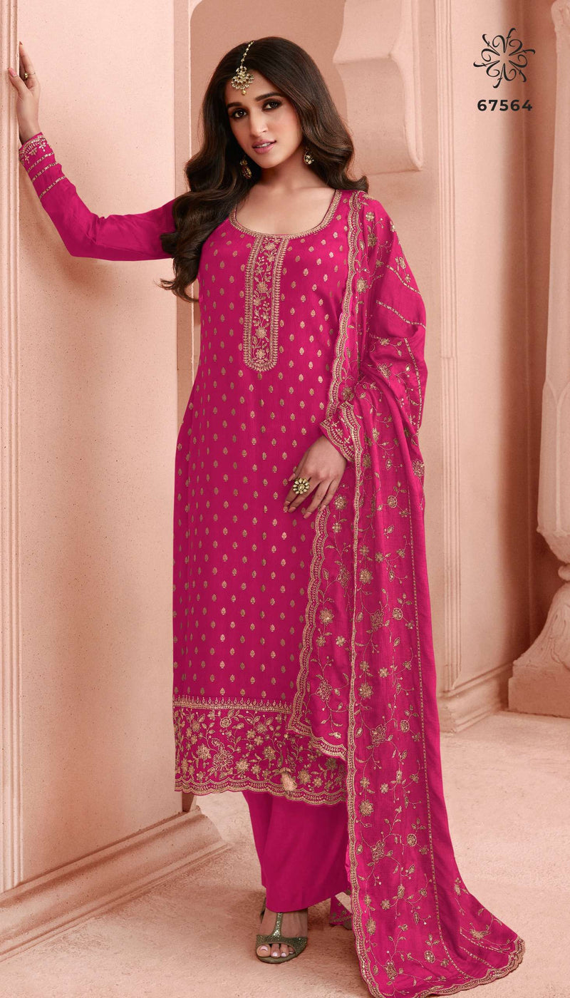 Vinay Fashion Swarnaa Colour Plus Dola Jacquard Embroidered Salwar Suit