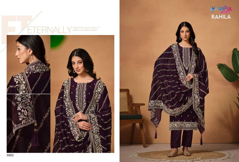 Vipul Rahila Georgette With Heavy Embroidery Digital Printed Fancy Designer Party Wear Salwar Suit