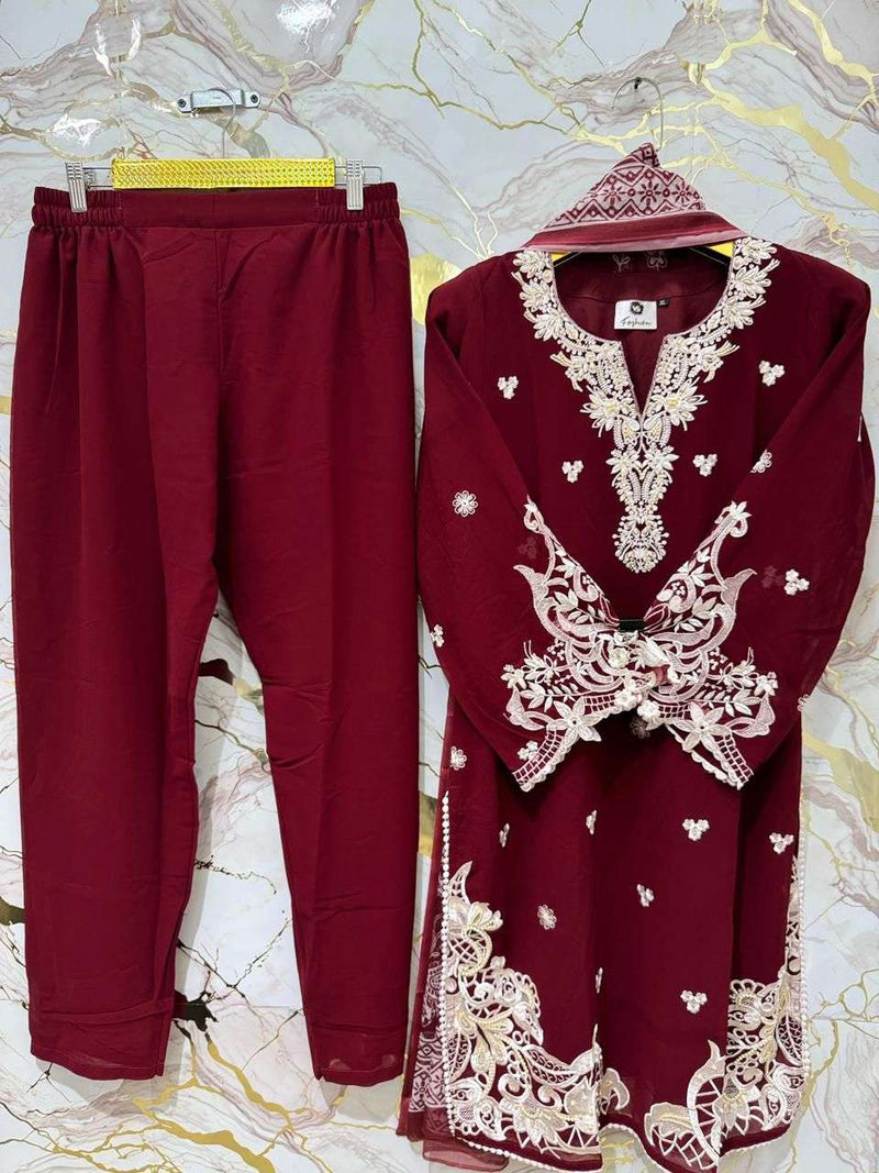 Vs Fashion 13002 Faux Georgette Handwork Pakistani Pret Kurti