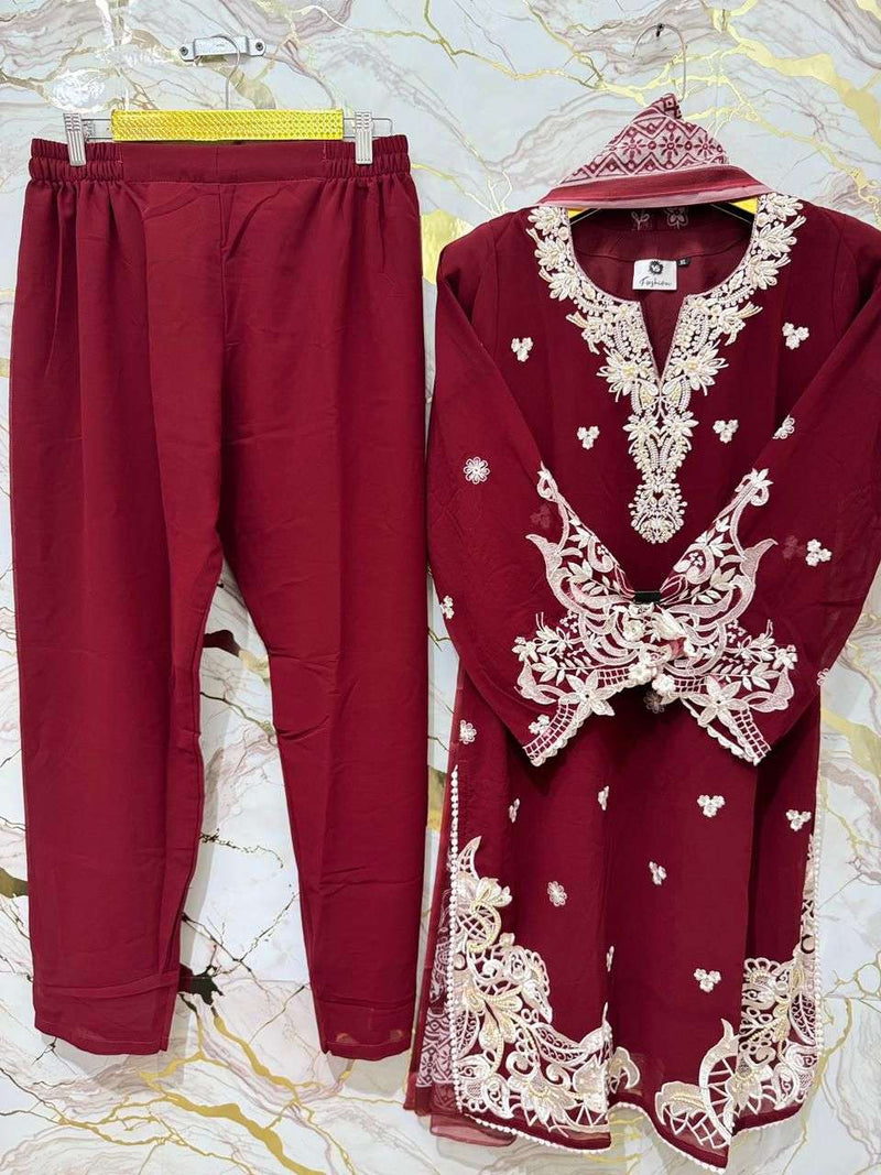 Vs Fashion 13002 Faux Georgette Handwork Pakistani Pret Kurti