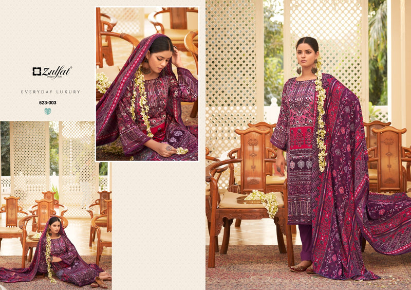 Zulfat Designer Suits Wahida Pashmina Digital Prints Salwar Kameez