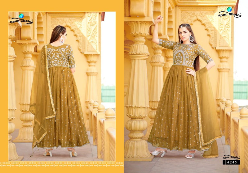 Your Choice West Side Georgette Heavy Embroidery Designer Gown Style Suits