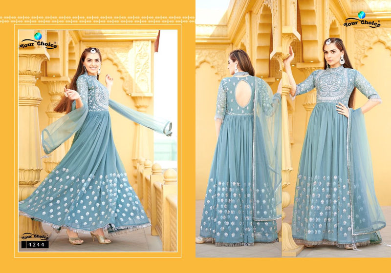 Your Choice West Side Georgette Heavy Embroidery Designer Gown Style Suits