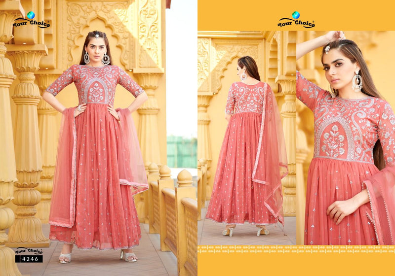 Your Choice West Side Georgette Heavy Embroidery Designer Gown Style Suits