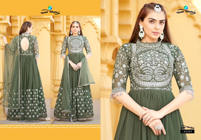 Your Choice West Side Georgette Heavy Embroidery Designer Gown Style Suits