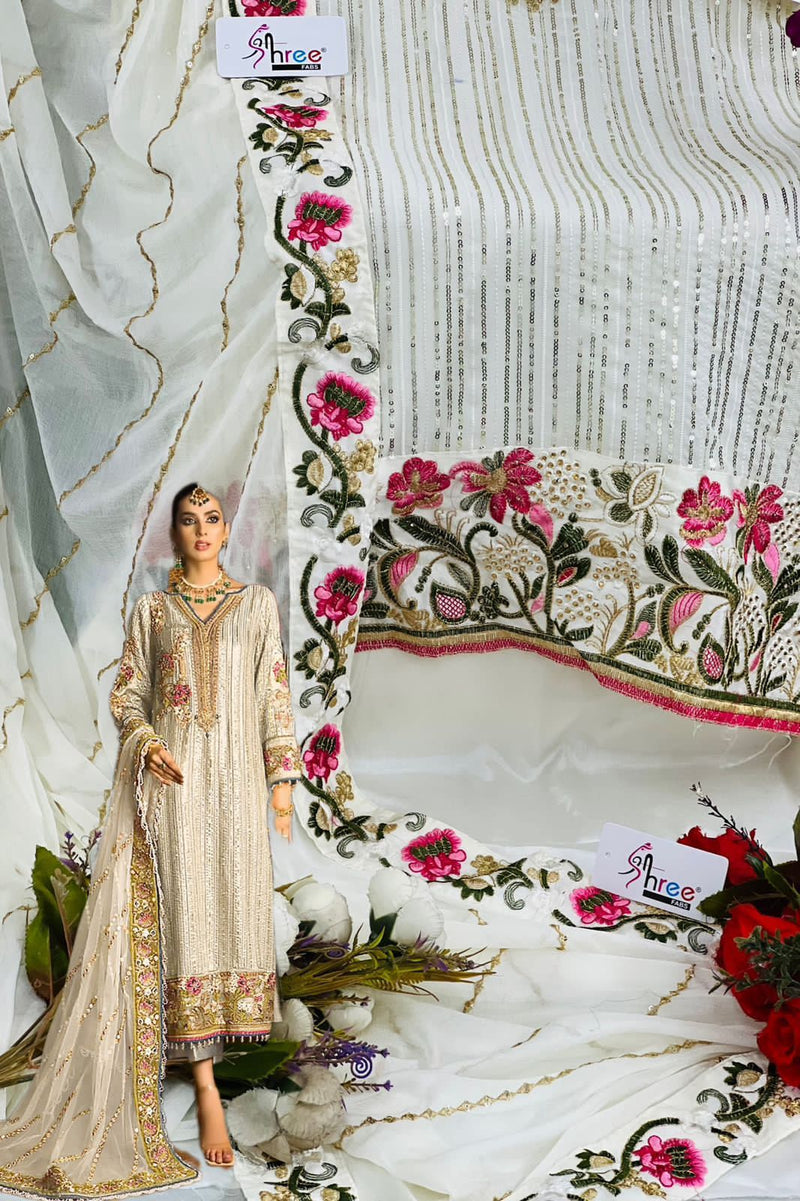 Shree Fabs S 812 Fox Georgette With Embroidery Salawr Suits