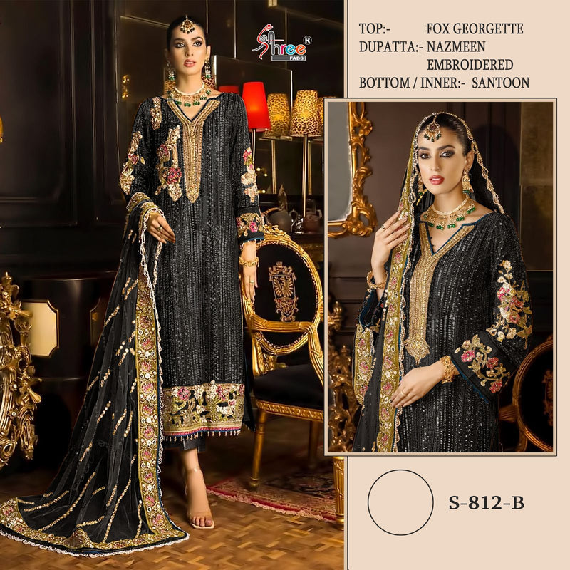 Shree Fabs S 812 Fox Georgette With Embroidery Salawr Suits