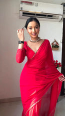 Buy SYF HC 833 Ready to Wear Premium Georgette Saree – Handwork & Cutwork Border at ₹1049