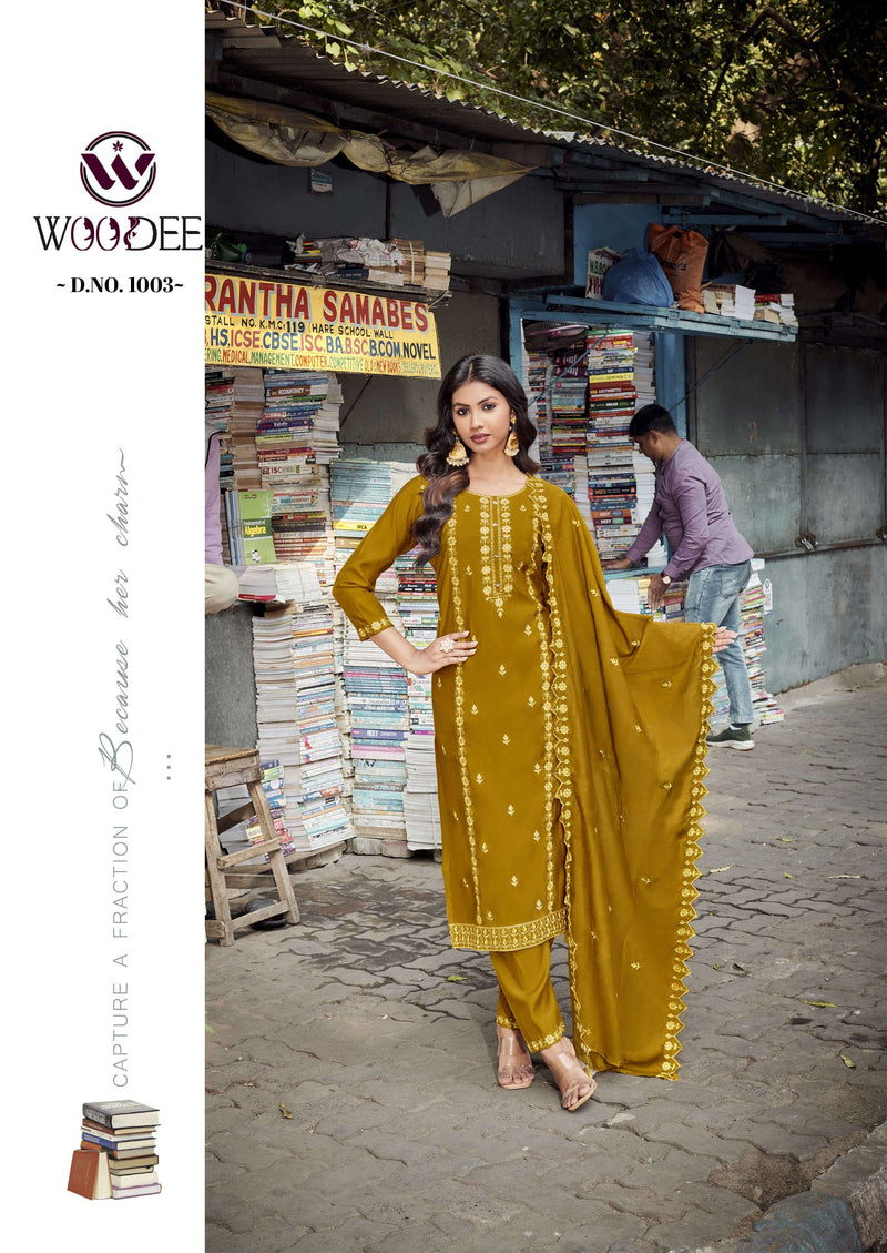 Woodee Victoria Viscose Silk Premium Designer Wear Kurti