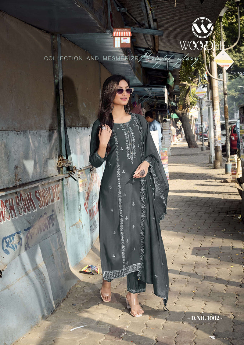 Woodee Victoria Viscose Silk Premium Designer Wear Kurti