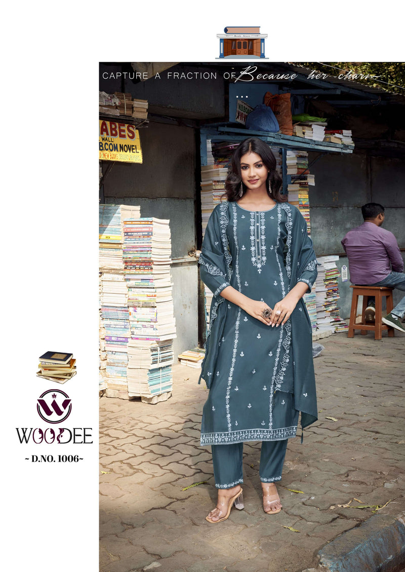 Woodee Victoria Viscose Silk Premium Designer Wear Kurti