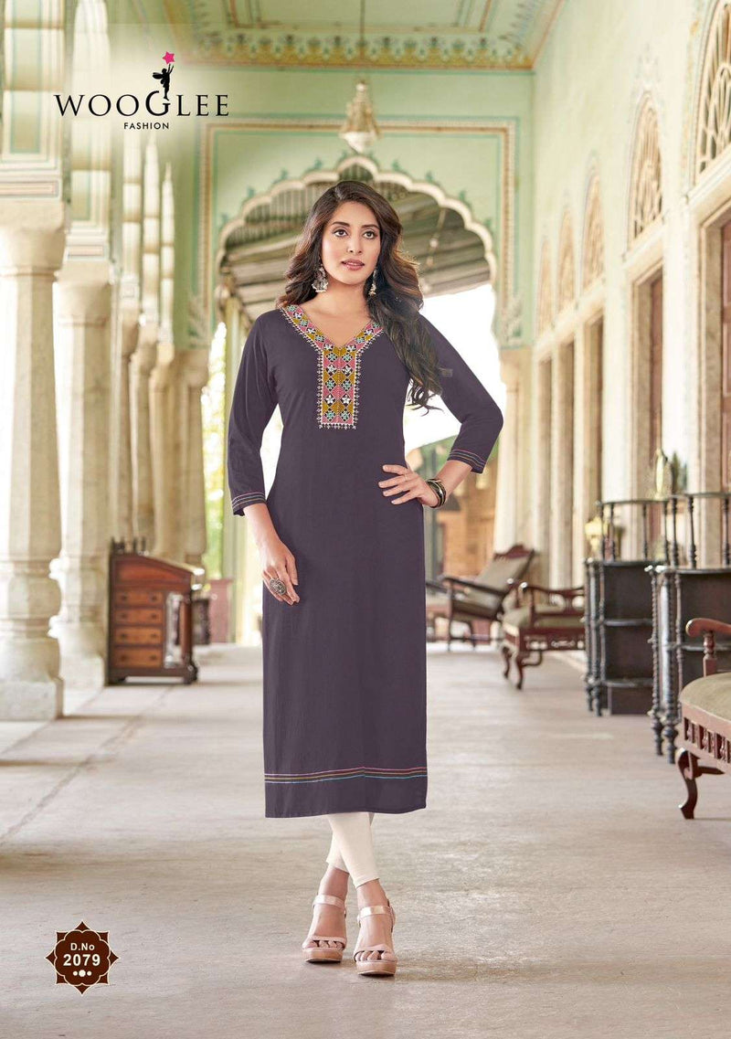 Wooglee Baebella Vol 12 Rayon Fancy Designer Kurti