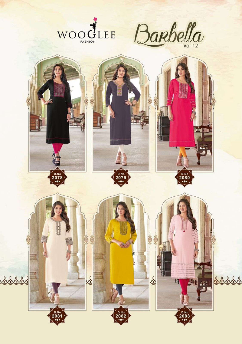 Wooglee Baebella Vol 12 Rayon Fancy Designer Kurti