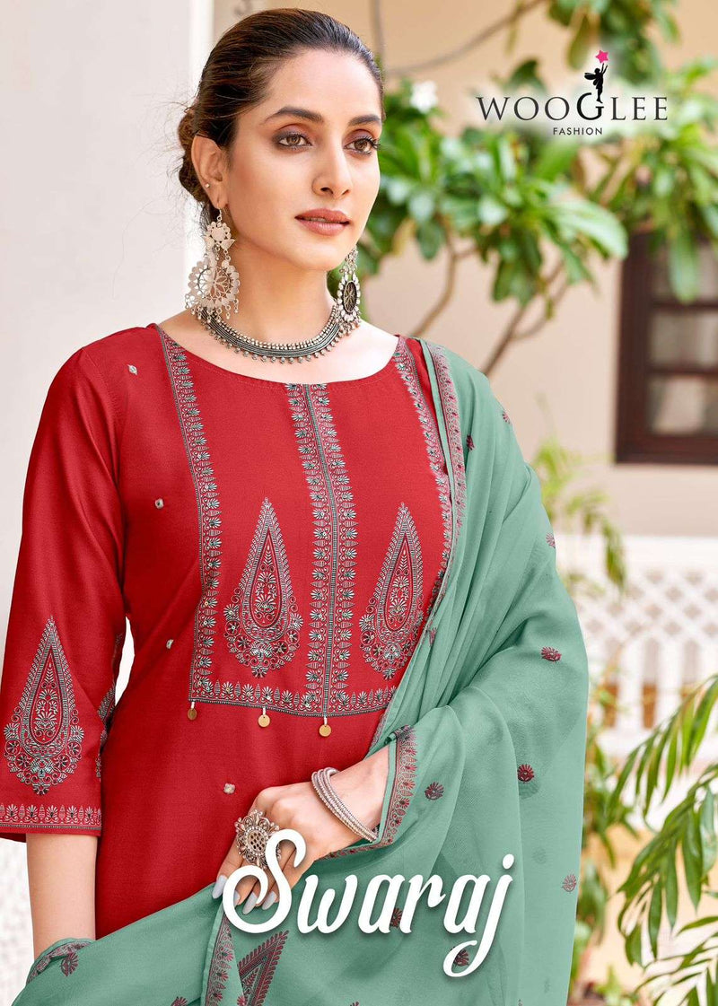 Wooglee Swaraj Viscose Fancy Designer Work Kurti