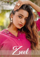 Wooglee Zeel Pure Cotton Fancy Designer Handwork Kurti