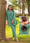 Wooglee Zeel Pure Cotton Fancy Designer Handwork Kurti