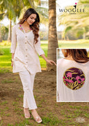 Wooglee Zeel Pure Cotton Fancy Designer Handwork Kurti