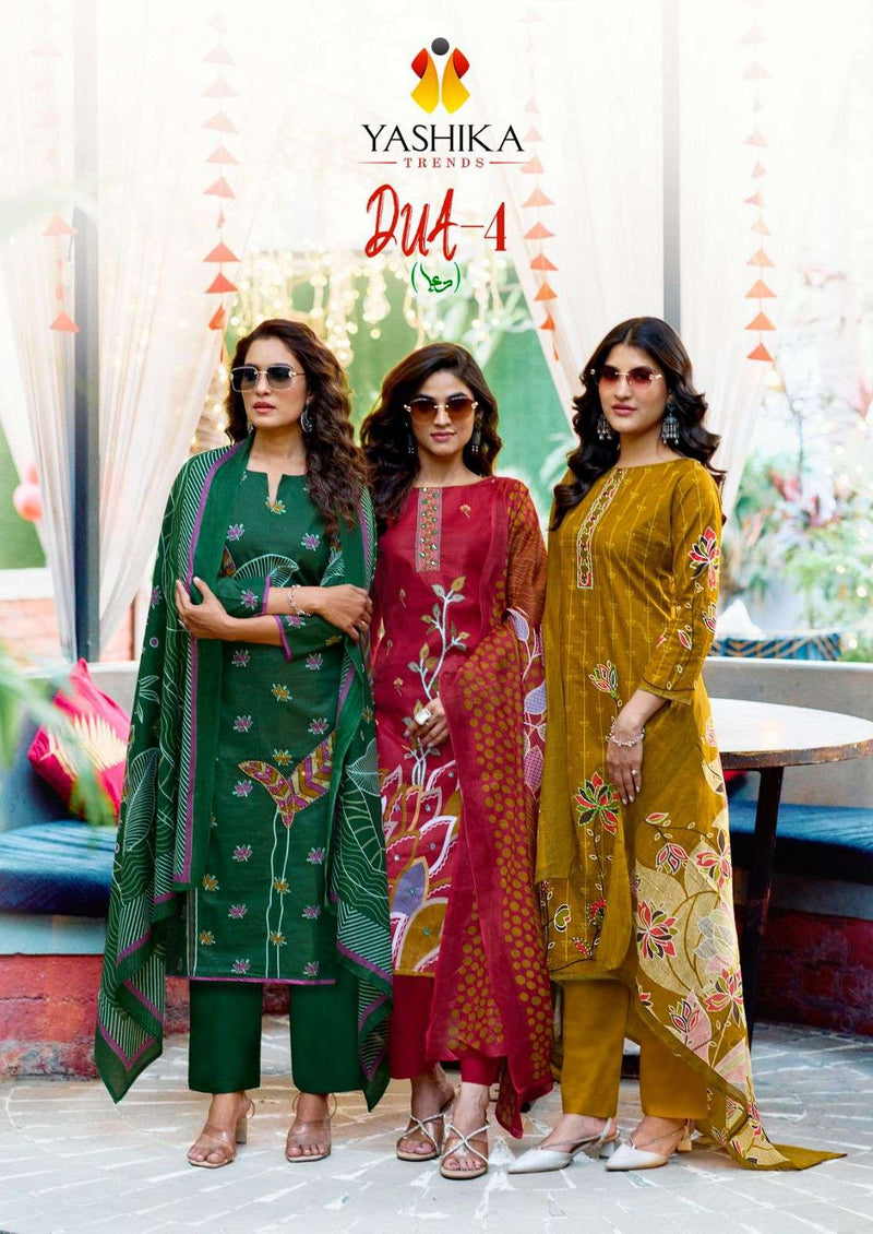 Yashika Trends Dua Vol 4 Pure Cotton Exclusive Digital Print Handwork Salwar Suit