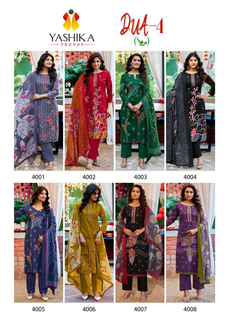 Yashika Trends Dua Vol 4 Pure Cotton Exclusive Digital Print Handwork Salwar Suit