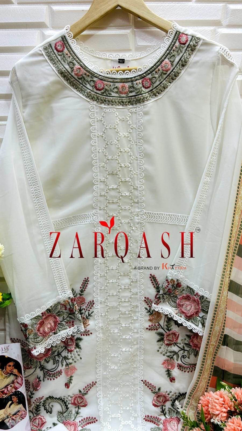 Zarqash Z 146 Georgette With Heavy Embroidery Designer Ready Made Suits