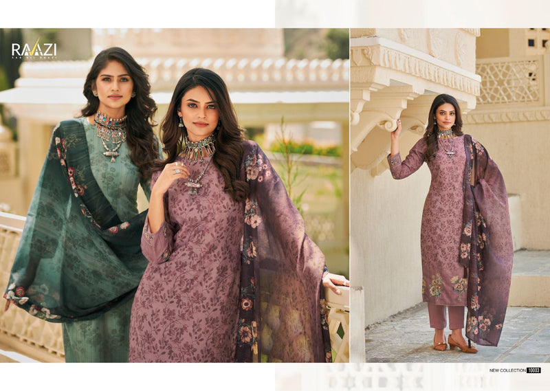 Rama Fashions Raazi Zeeya Cambric Cotton Digital Prints With Hand Work Suits