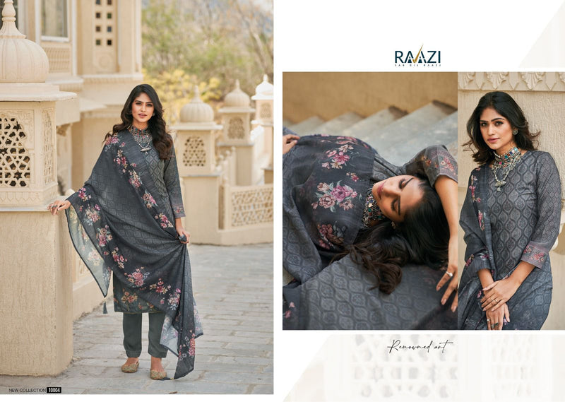 Rama Fashions Raazi Zeeya Cambric Cotton Digital Prints With Hand Work Suits