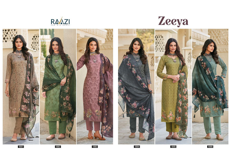 Rama Fashions Raazi Zeeya Cambric Cotton Digital Prints With Hand Work Suits