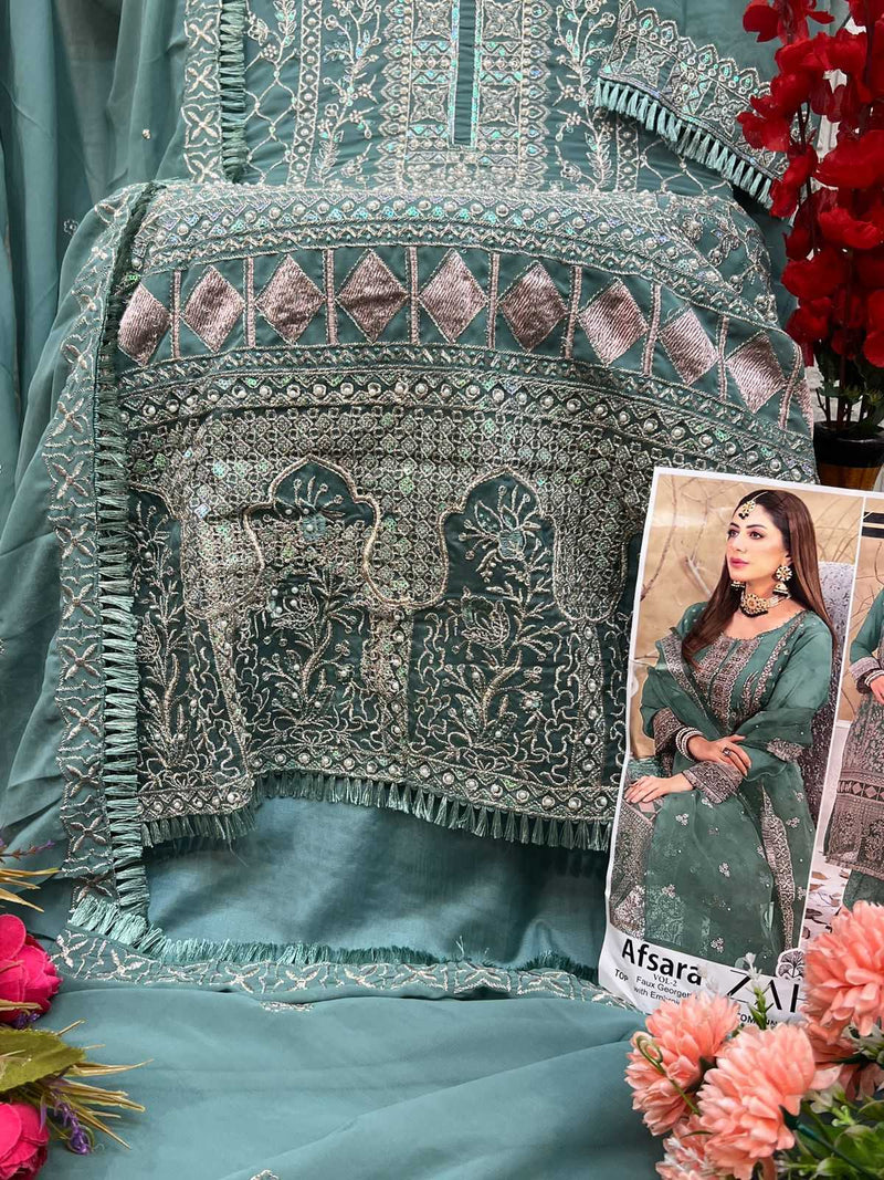 Zaha Afsara Vol 2 10292 A B C D Georgette With Heavy Embroidered Salwar Kameez