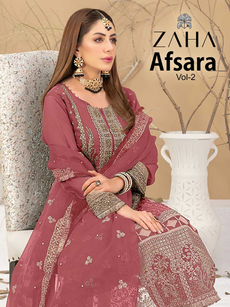 Zaha Afsara Vol 2 10292 A B C D Georgette With Heavy Embroidered Salwar Kameez