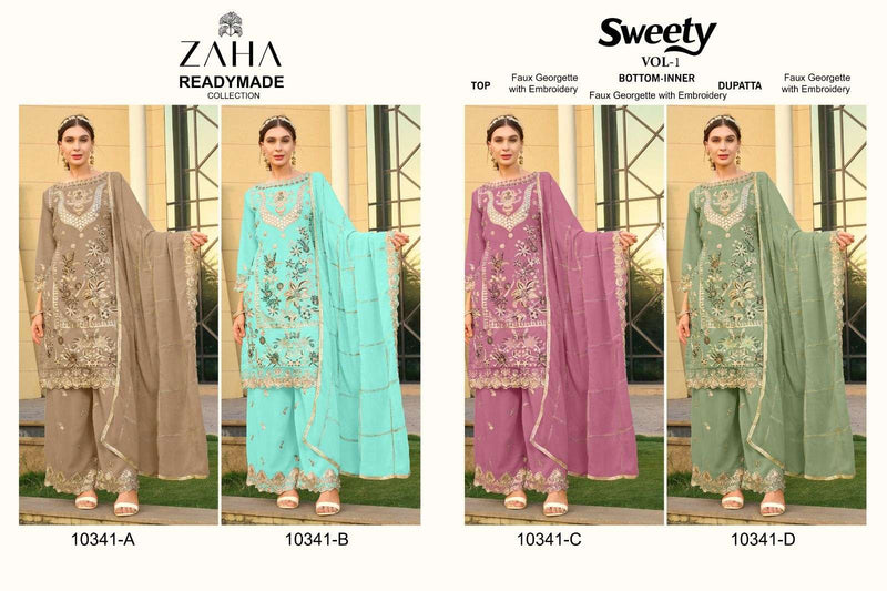 Zaha Sweety Vol 1 Georgette Heavy Beautiful Designer Salwar Suit