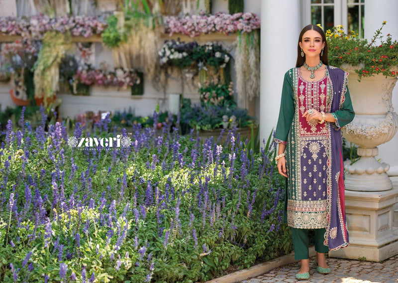 Zaveri Mahiya Chinon With Heavy Embroidery Work  Occasion Wear Designer Pret Kurti