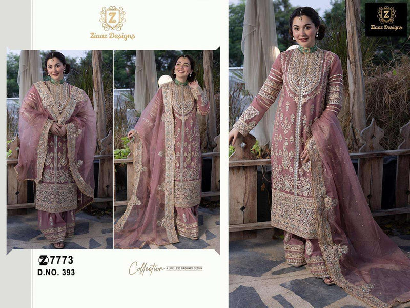 Ziaaz Designs Dno 393 Pure Georgette Sequence Work Salwar Suit