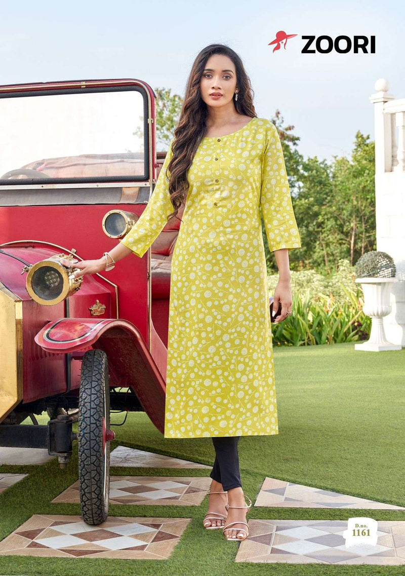 Zoori Akshara Vol 27 Rayon Printed Fancy Designer Straight Cut Combo Set Of Kurti