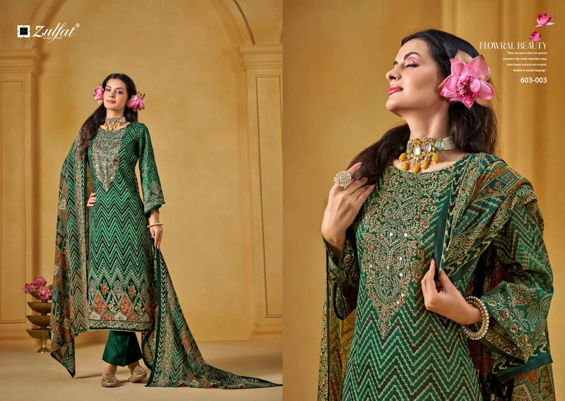 Zulfat Designer Sajni Vol 3 Pure Jam Cotton Exclusive Print With Handwork Salwar Suit