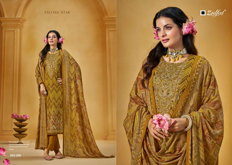 Zulfat Designer Sajni Vol 3 Pure Jam Cotton Exclusive Print With Handwork Salwar Suit